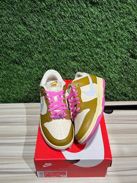 Nike Dunk Low SE Just Do it Bronzine Pink (Women's) Sz 6M