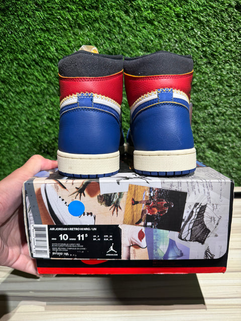 Jordan 1 Retro High Union Los Angeles Storm Blue Sz 10M.