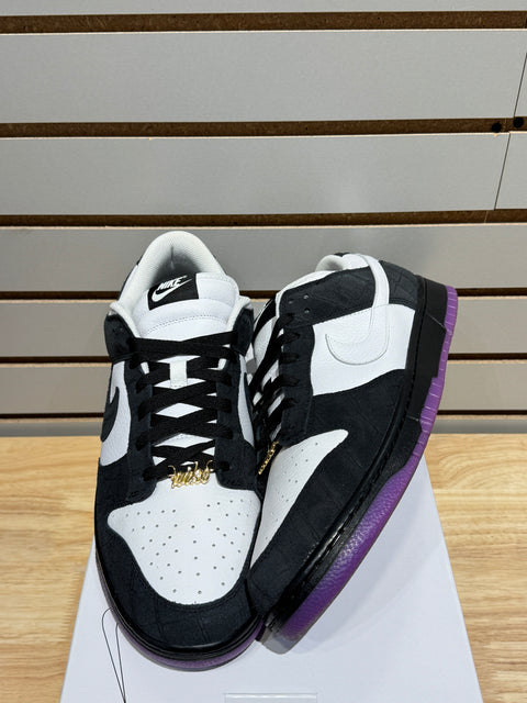 Nike Dunk Low Black White Purple Sz 14