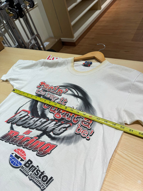 Vintage Bristol Motor Speedway "Rubbing is Racing" Tee Sz L