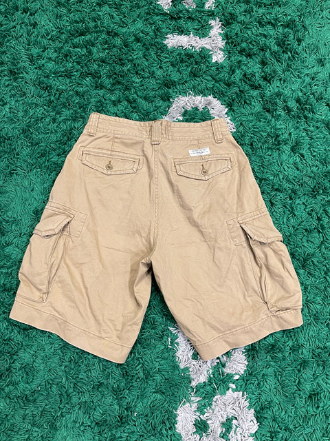 Polo Ralph Lauren Cargo Shorts Classic Chino Tan Utility Outdoor Size 32