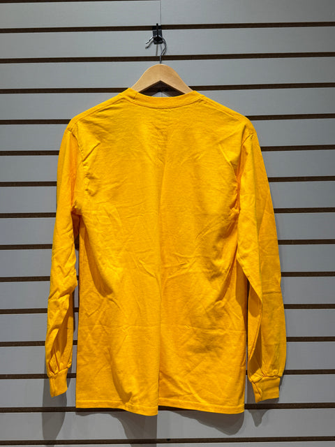 Los Angeles Lakers Gold M&N x Uninterrupted Hardwood Classics Long Sleeve T-Shirt Sz M