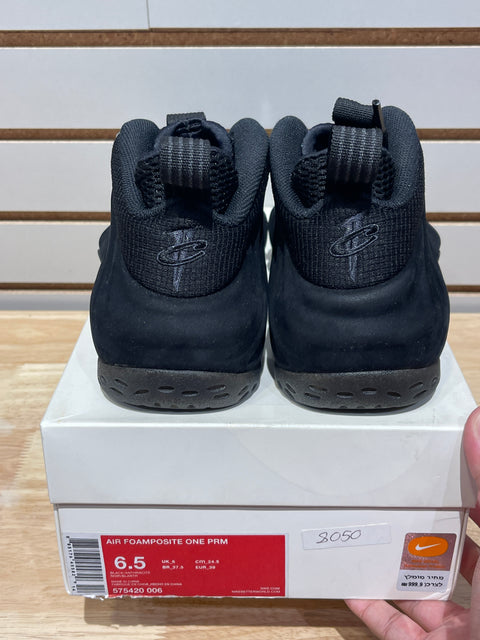 Nike Air Foamposite One Black Suede Sz 6.5