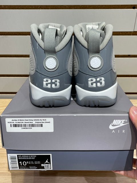 Jordan 9 Retro Cool Grey (2025) Sz 10.5