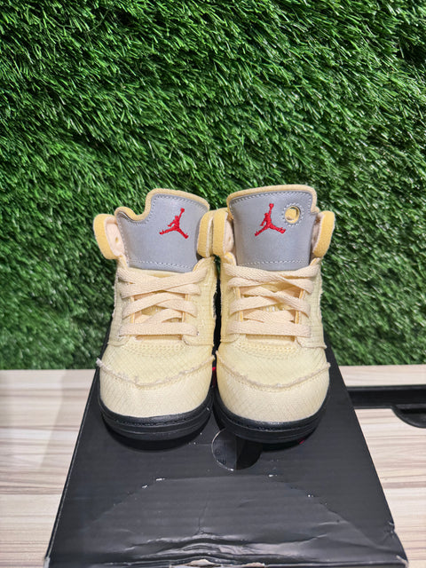Jordan 5 Retro Off-White Sail (TD) Sz 7c