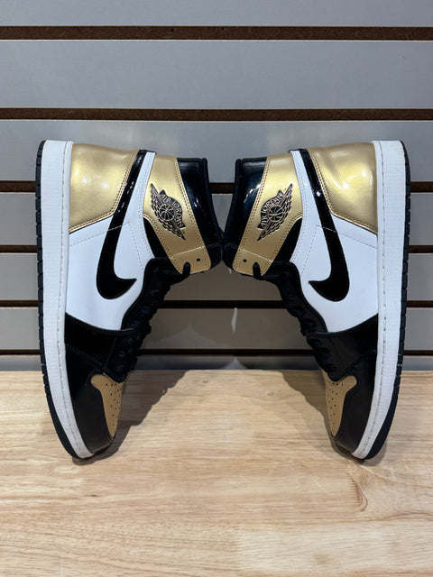 Jordan 1 Retro High NRG Patent Gold Toe Sz 14