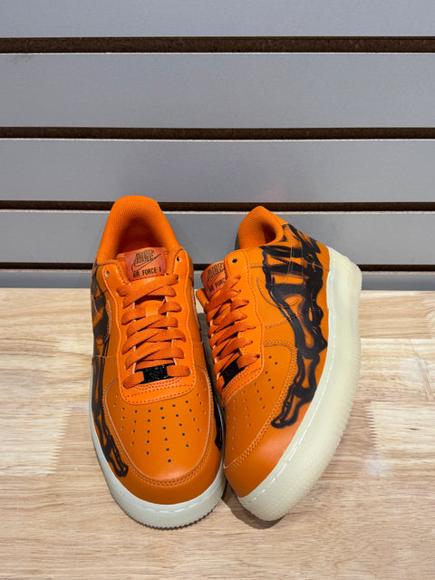 Nike Air Force 1 Low Orange Skeleton Halloween (2020) Sz 8M