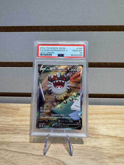 2022 POKEMON SWSH FA/GLRN.PERRSERKER V LOST ORIGIN PSA 10