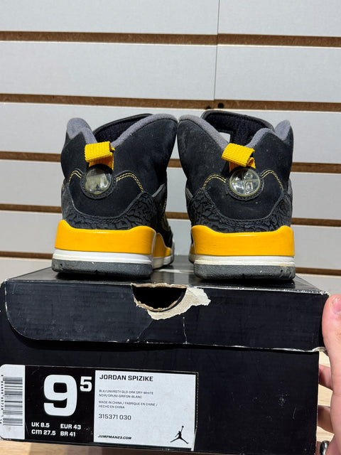 Jordan Spizike Black University Gold Sz 9.5