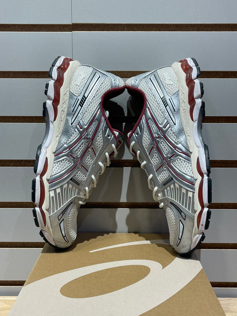 ASICS Gel-Kayano 12.1 Silver Burgundy Sz 10