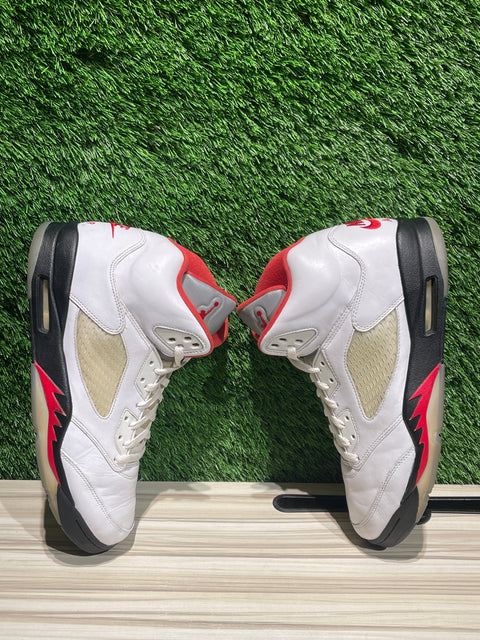 Jordan 5 Retro Fire Red Silver Tongue (2020) Sz 13
