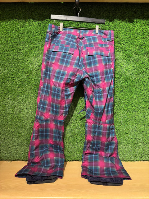 NWT Women's Burton Society Hex Radiant Plaid Pants Sz L