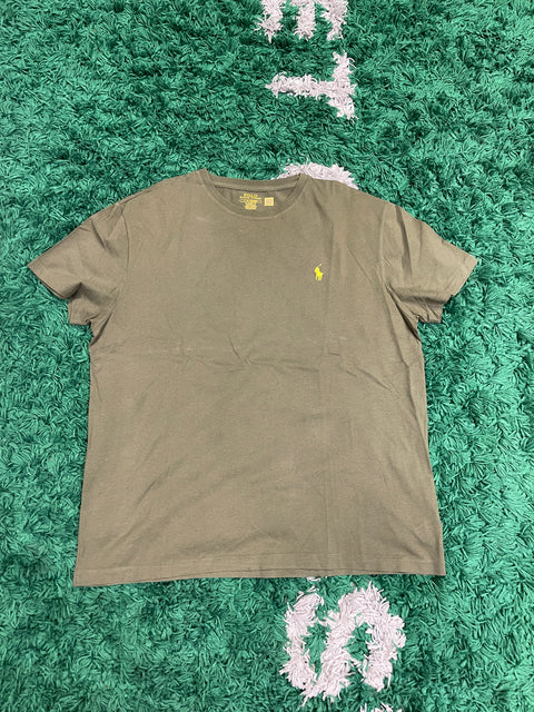 Polo Ralph Lauren Green Cotton T-Shirt Yellow Pony