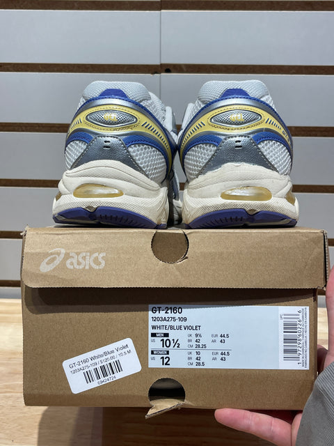 ASICS GT-2160 White Blue Violet Sz 10.5