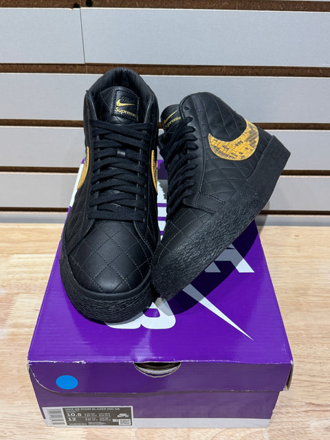Nike SB Blazer Mid QS Supreme Black Sz 10.5