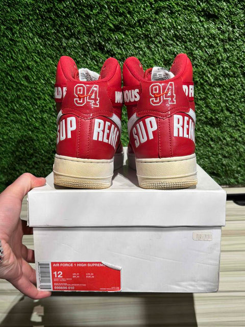Nike Air Force 1 High Supreme World Famous Red Sz 12M