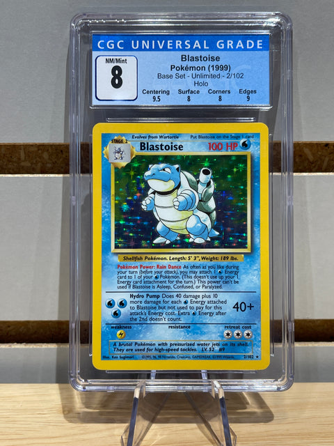 Pokémon Blastoise - Base Set (BS) #2 CGC 8