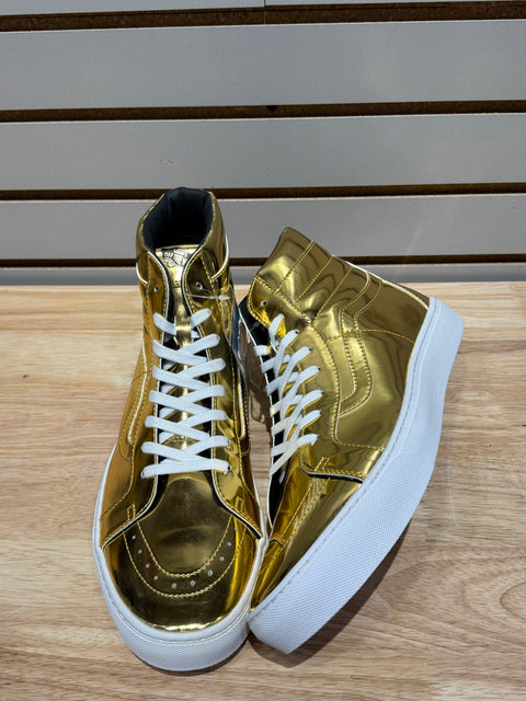 Vans Sk8-Hi Metallic Gold Sz 12 (Sample)