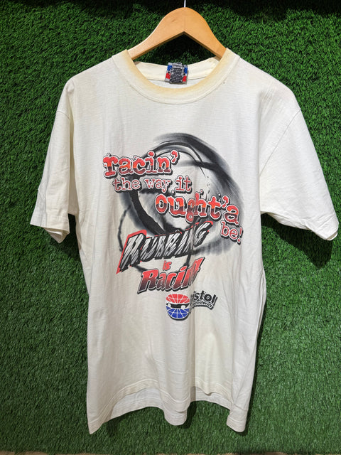 Vintage Bristol Motor Speedway "Rubbing is Racing" Tee Sz L