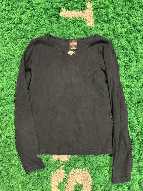 Harley Davidson Women's Seattle Black L/S Sz L