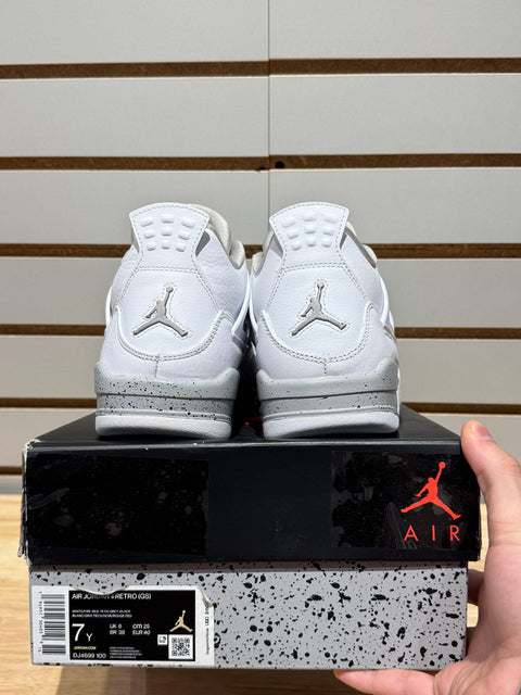 Jordan 4 Retro White Oreo (2021) (GS) Sz 7Y