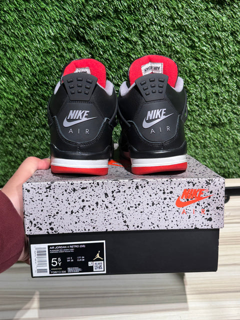 Jordan 4 Retro Bred Reimagined (GS) Sz 5.5Y