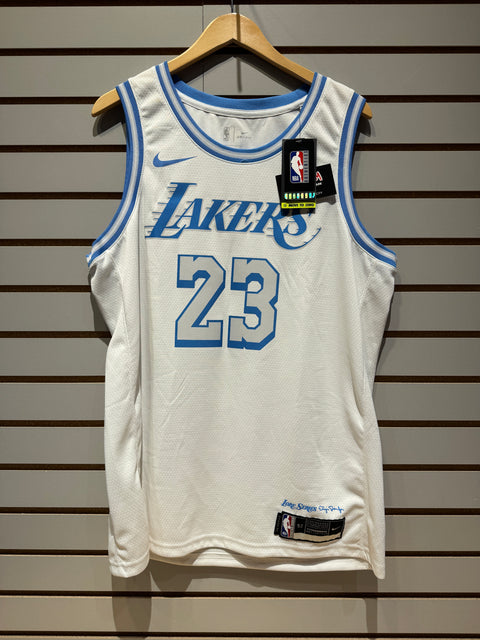 Lebron James Lakers Swingman Lore Jersey Blue White Size 52 XL