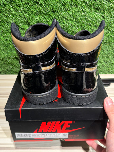 Jordan 1 Retro High Black Metallic Gold (2020) Sz 8.5