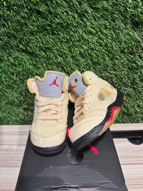 Jordan 5 Retro Off-White Sail (TD) Sz 7c