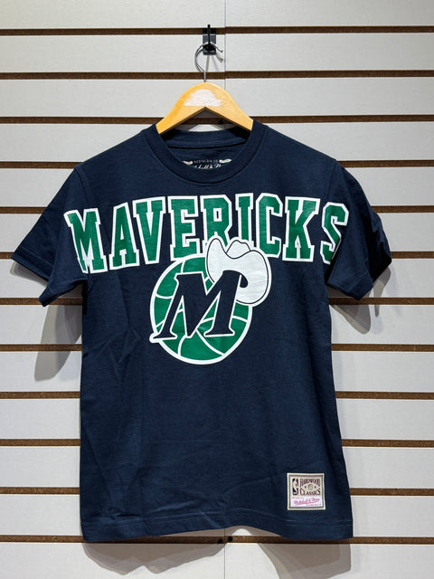 Mitchell & Ness Logo SS Tee Dallas Mavericks Black Sz S