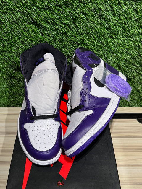 Jordan 1 Retro High Court Purple White (Multiple Sizes)