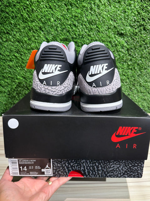 Jordan 3 Retro OG Black Cement (2024) Sz 14