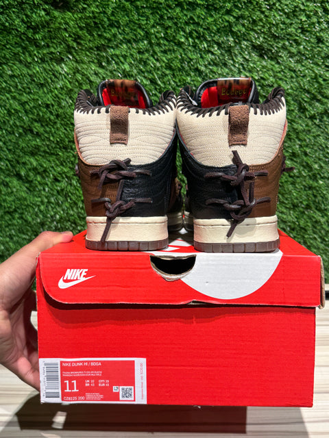 Nike Dunk High Bodega Legend Fauna Brown Sz 11