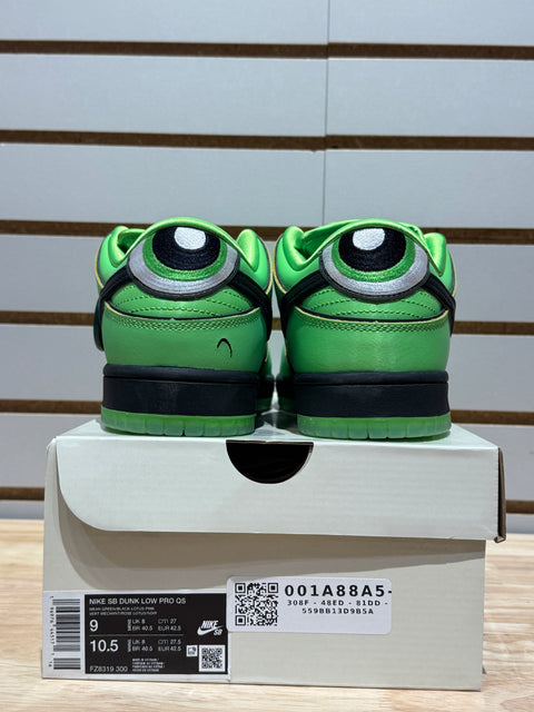 Nike SB Dunk Low The Powerpuff Girls Buttercup Sz 9