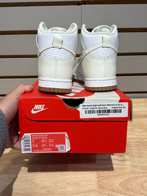 Nike Dunk High Sail Gum (Women's) Sz 5.5Y/7W