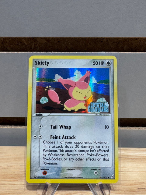 Skitty #41/100 Pokemon Crystal Guardians (Reverse Holo)(Stamped)