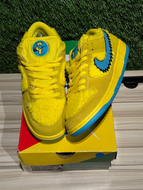 Nike SB Dunk Low Grateful Dead Bears Opti Yellow Sz 9M.
