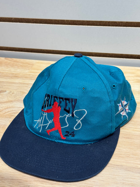 Vintage 1990's Ken Griffey JR Seattle Mariners Boeing Promo Snapback Hat
