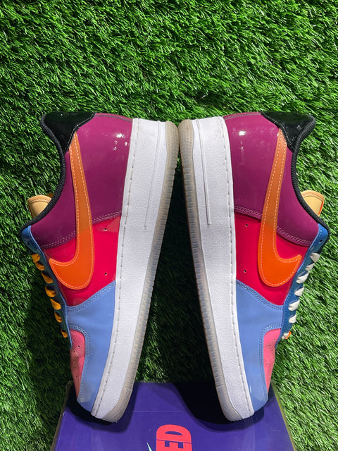 Nike Air Force 1 Low SP Undefeated Multi-Patent Total Orange Sz 12