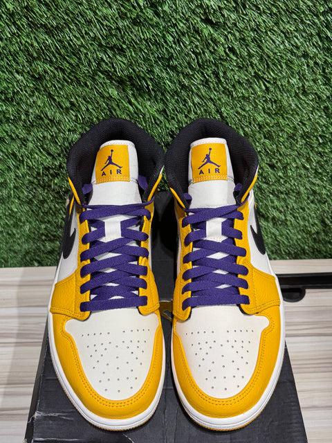 Jordan 1 Mid SE Lakers Sz 8.5M