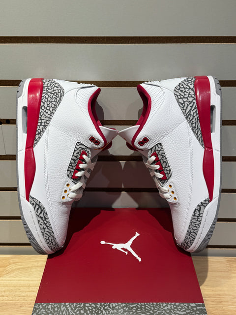 Jordan 3 Retro Cardinal Red Sz 11.5M