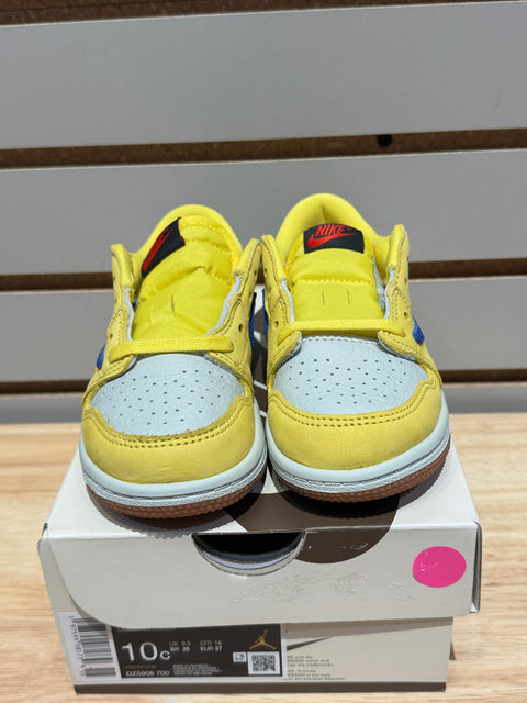 Jordan 1 Retro Low OG SP Travis Scott Canary (TD) Sz 10c