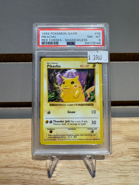 Pokémon Pikachu - 58/102 (E3 Stamped with Red Cheeks) - Miscellaneous Cards & Products (MCAP) #58 PSA 8