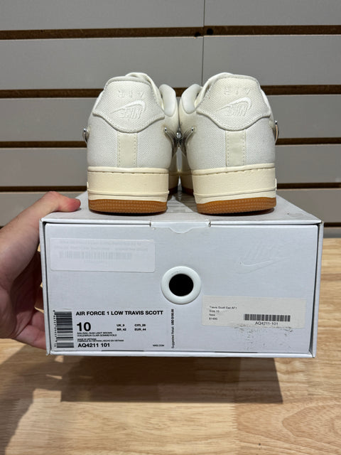 Nike Air Force 1 Low Travis Scott Sail Sz 10M