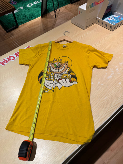 VTG Made In USA Champion Yellow Cat Tee Sz M True Vintage