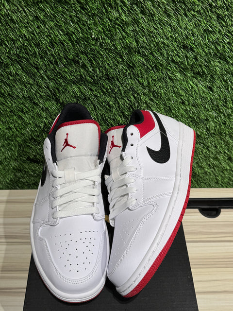 Jordan 1 Low White University Red Black Sz 8.5
