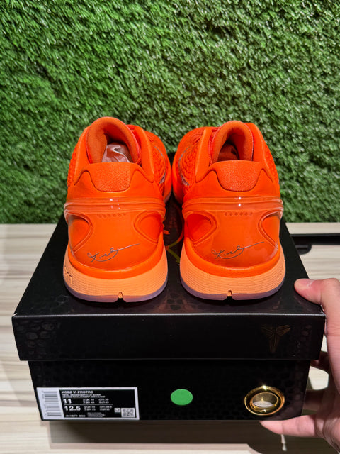 Nike Kobe 6 Protro Total Orange Sz 11M