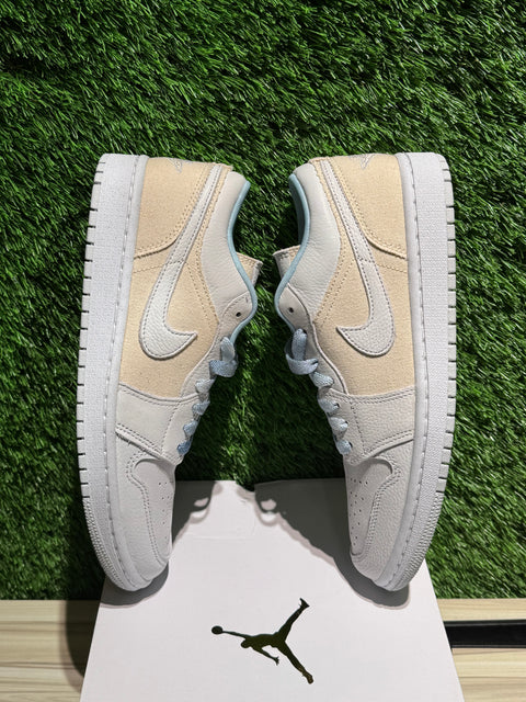 Jordan 1 Low Se Canvas Iris Whisper Sail (Women's) Sz 9W/7.5M