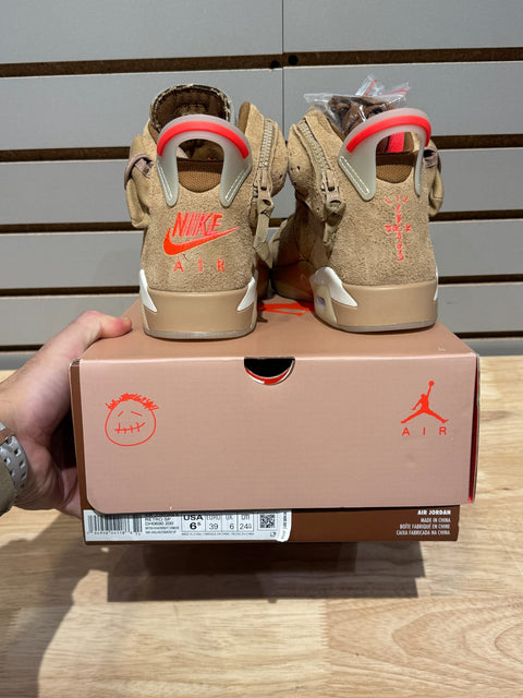 Jordan 6 Retro Travis Scott British Khaki Sz 6.5M