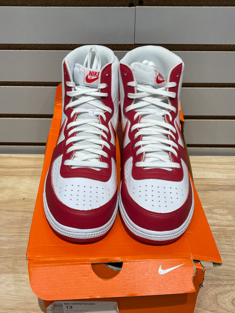 Nike Terminator High University Red White Sz 13